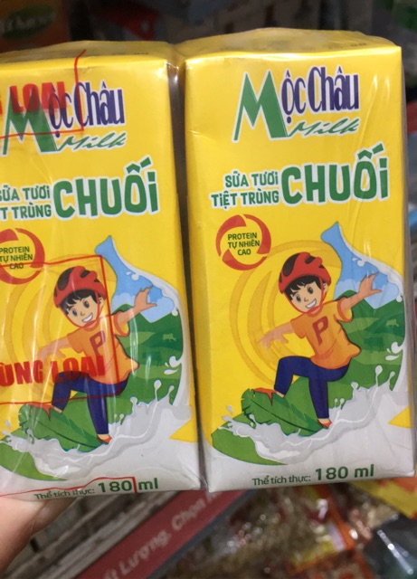 Sữa tươi Mộc Châu Milk Các Vị vỉ 4 hộp x180ml