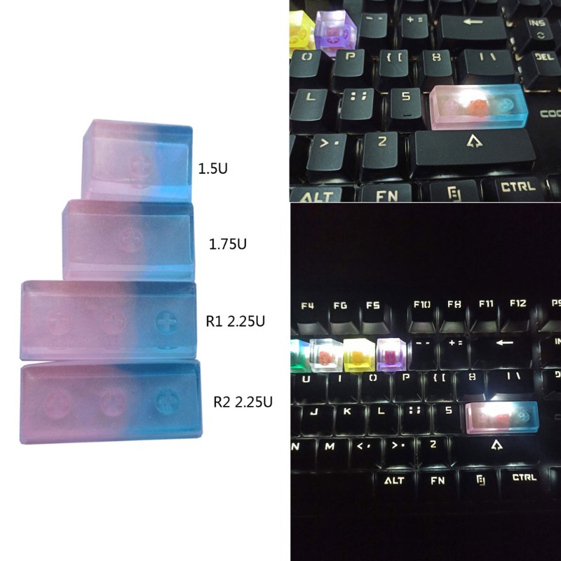 Nút bàn phím resin OEM làm thủ công tùy chỉnh dạ quang RGB