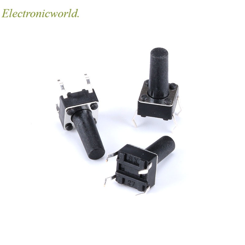 50 Nút bấm 6x6mm Pcb 4pin 6x6 X 4.3 / 5 / 6 / 7mm 6x6 X 4.3mm 5mm 6mm 7mm cao cấp