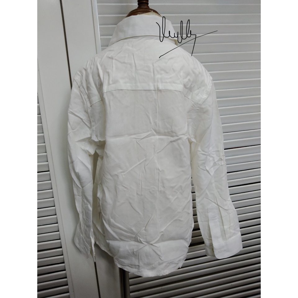 Áo sơ mi tay dài màu trắng dành cho bé trai 20 - 30 kg