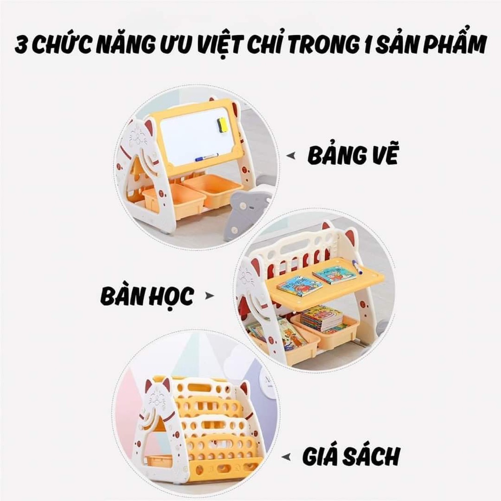 Set Bảng Vẽ Hình Mèo Holla 3in1 Cao Cấp