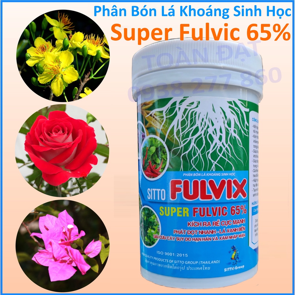 Super Fulvic 65% (hủ 100g) Thái Lan, Phân Khoáng Sinh Học Sitto Fulvix, giúp ra rễ mạnh. dưỡng cây khỏe