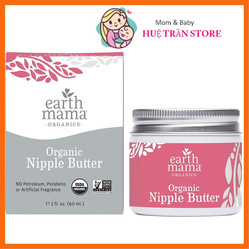 Kem bôi nứt đầu ti Earth Mama Organic Nipple Butter Date 2023