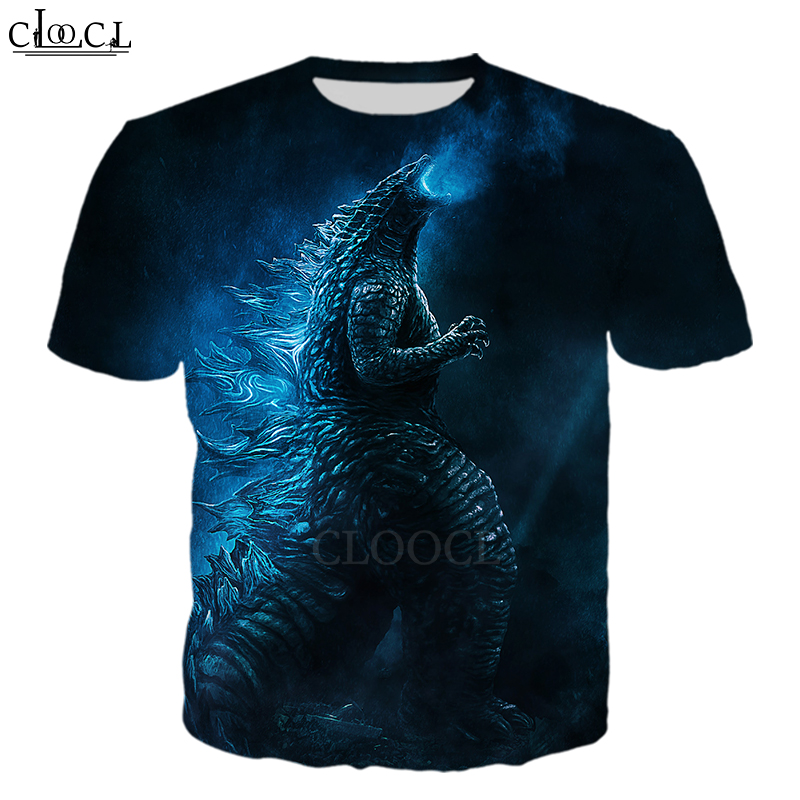 Áo thun in hình godzilla 3D kiểu dáng thời trang dành cho nam