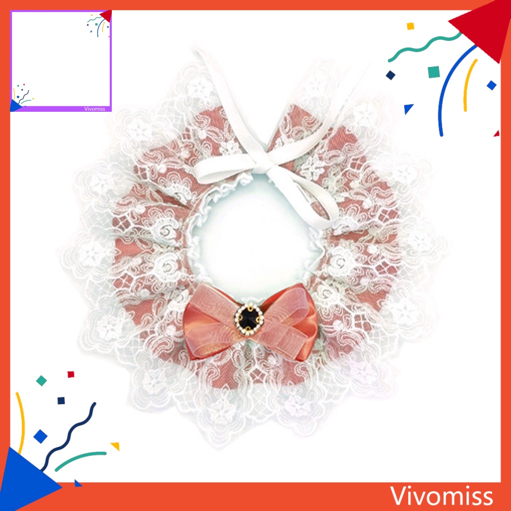 Yếm Đeo Cổ Đính Nơ 3 Màu Xinh Xắn Cho Cún Cưng