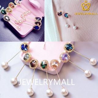 Set 7 Ghim Cài Áo Đính Đá Và Ngọc Trai Thời Trang Cho Nữ