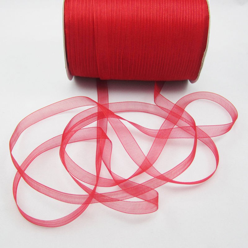 45m ruy băng satin đỏ trang trí tiệc Giáng Sinh