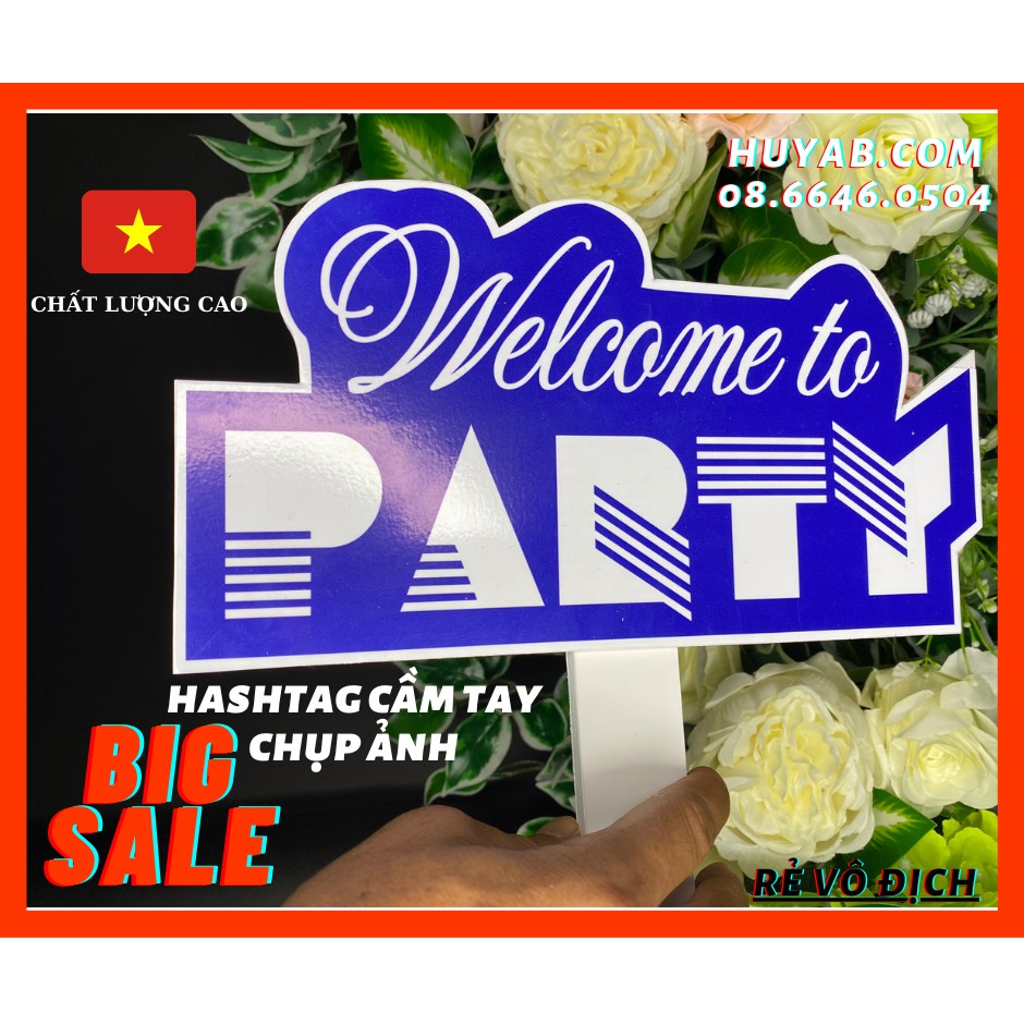 Hashtag Cầm Tay Chụp Hình Đẹp, Hashtag Sinh Nhật, Đám Cưới, Party giá rẻ vô địch vs ABSHOP COM VN