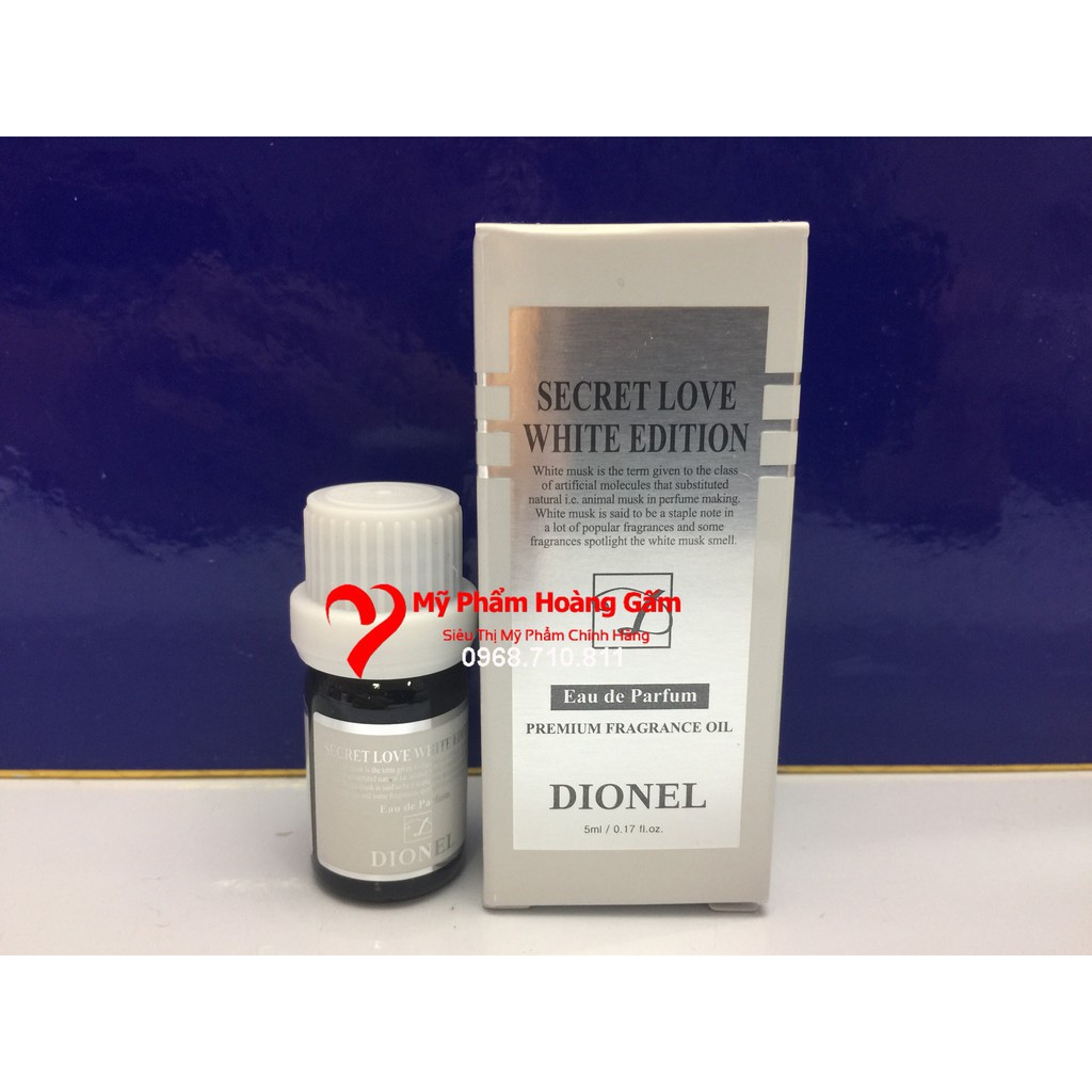 Nước hoa vùng kín dionel secret love white edition - chai màu trắng 5 ml hàn quốc - Hàng nhập khẩu