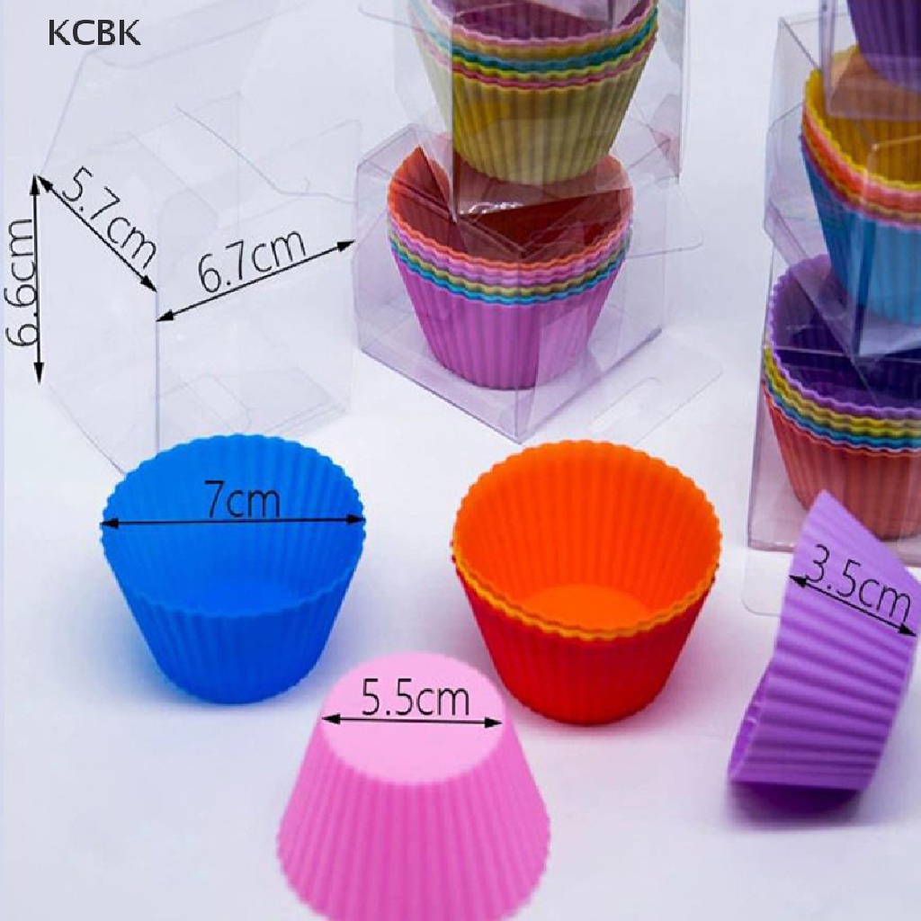 Set 6 Khuôn Silicone Làm Bánh Hình Tròn Tiện Dụng