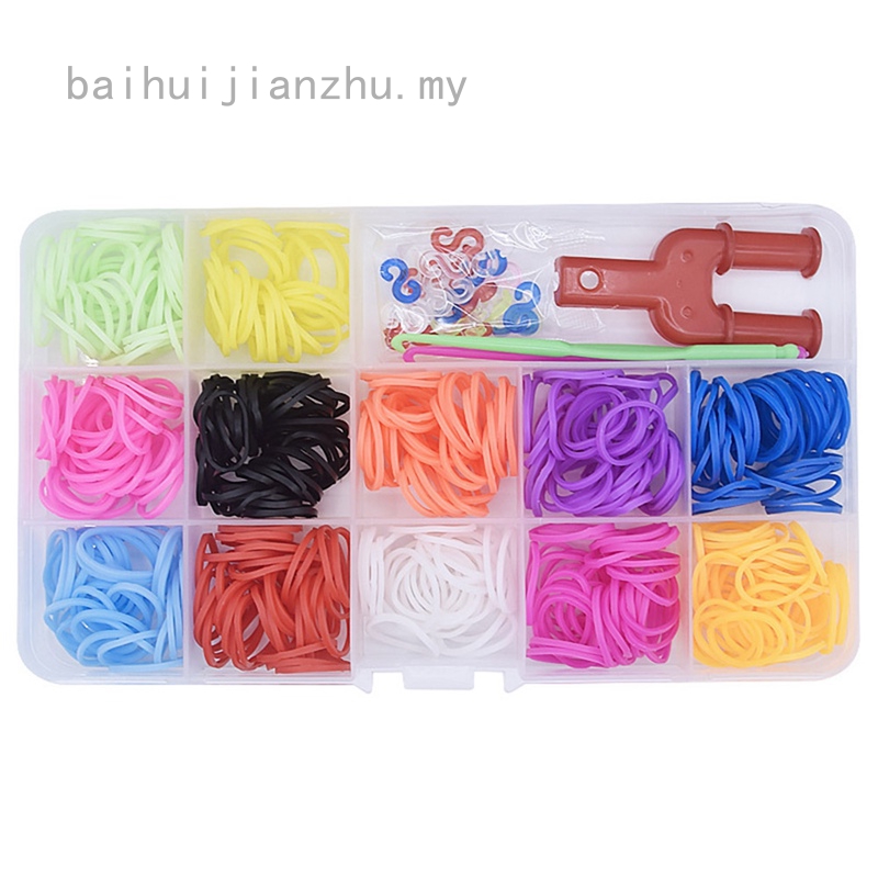 Bộ 600 Dây Thun Cao Su + Kim + Vòng Tay Tự Làm