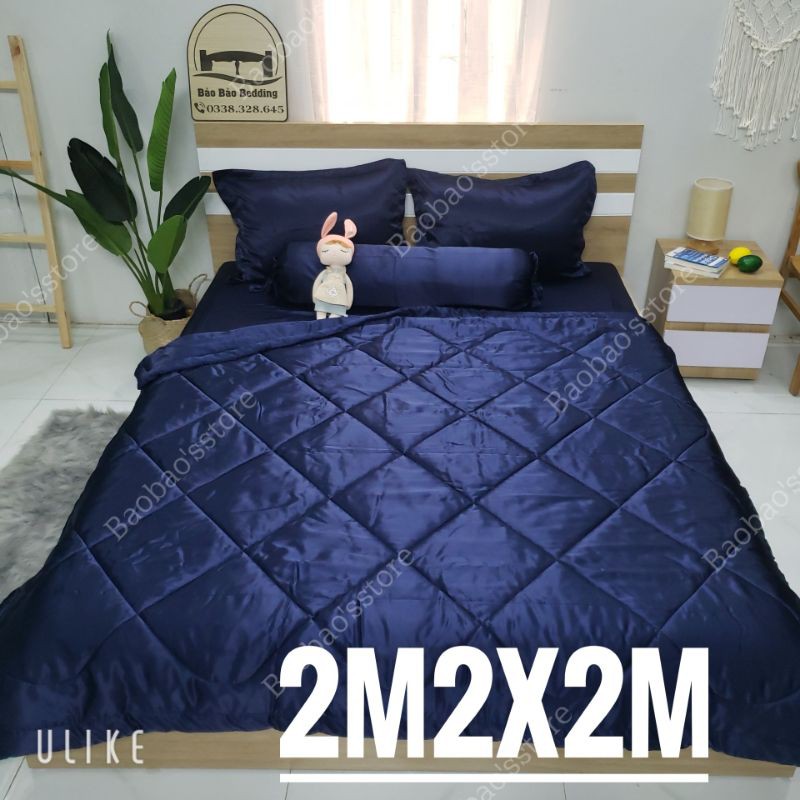 Bộ ga giường và vỏ gối phi lụa 2m2x2m 4 món  KHÔNG mền