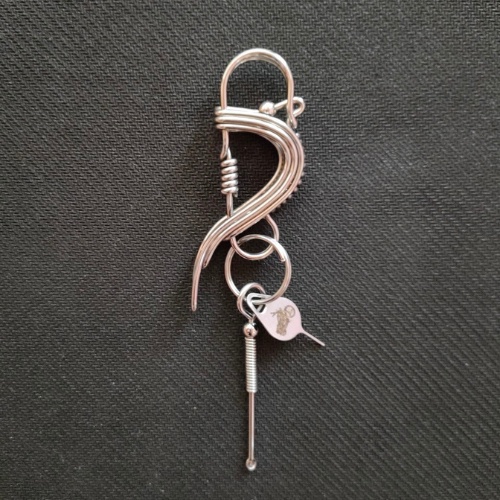 Móc khóa inox 304 hình chim khách đẹp sang trọng