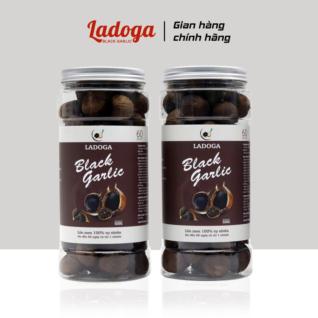 【1000 Gam】Tỏi đen LADOGA lên men từ tỏi cô đơn 1 nhánh dùng ổn định huyết áp, tim mạch, mỡ máu, tiểu đường