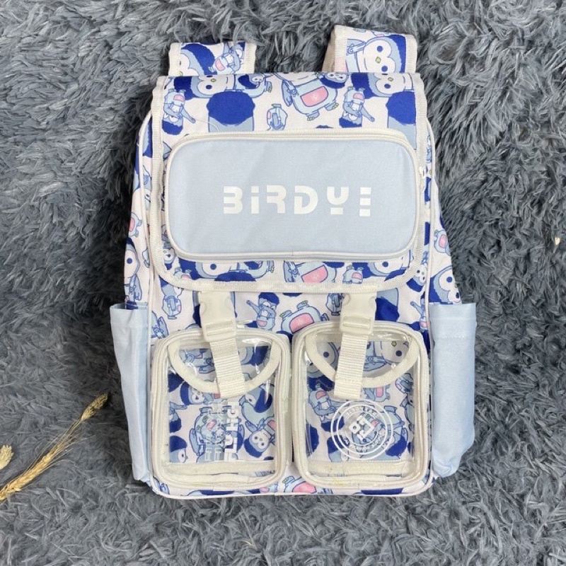 (Tặng Bông 7 Màu) Balo Birdybag Backpack 2810 Clothes Shop Balo Ulzzang Đi Chơi Cặp Đi Học Nam Nữ