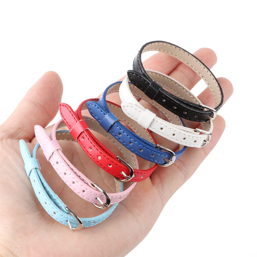 Thắt lưng da nhân tạo nhiều màu tuỳ chọn dài 22cm rộng 8mm cho búp bê DIY