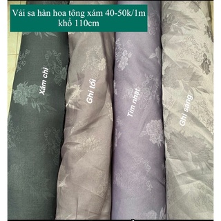 Vải Sa hàn tông màu xám ghi 40-50k/1m khổ 110cm
