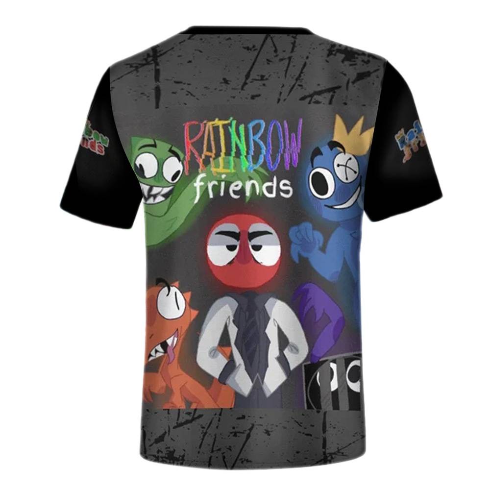 Áo Thun Tay Ngắn Dáng Rộng In Họa Tiết Hoạt Hình Roblox Rainbow Friends Độc Đáo Thời Trang Cho Nam Và Nữ