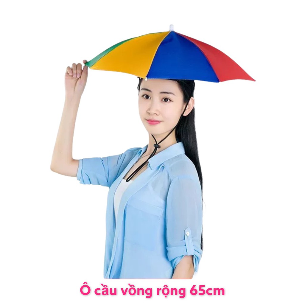 Ô CÂU CÁ ĐỘI ĐẦU , ô đội đầu che nắng,Ô dù đội đầu cá nhân, du lịch ,câu cá, đánh Golfd tiện lợi