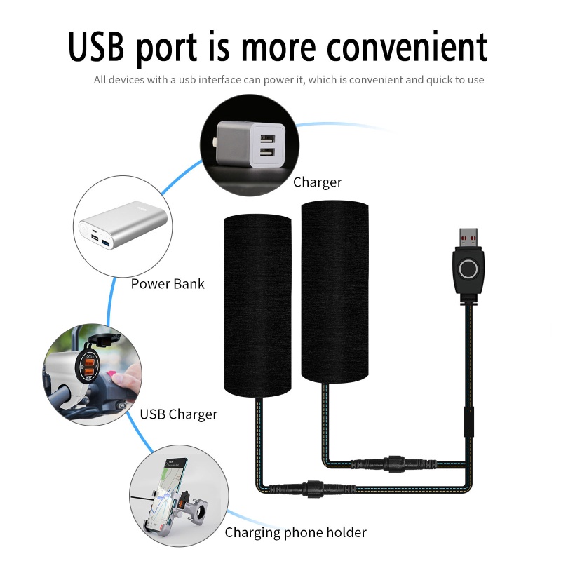Đệm Sưởi Ấm Tay Lái Xe Máy 5V Dành Cho ATV