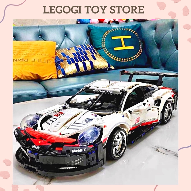 Đồ chơi lắp ráp Legogi XE PORSCHE 911 RSR  mô hình lắp ghép trưng bày trang trí phòng quà tặng bạn trai