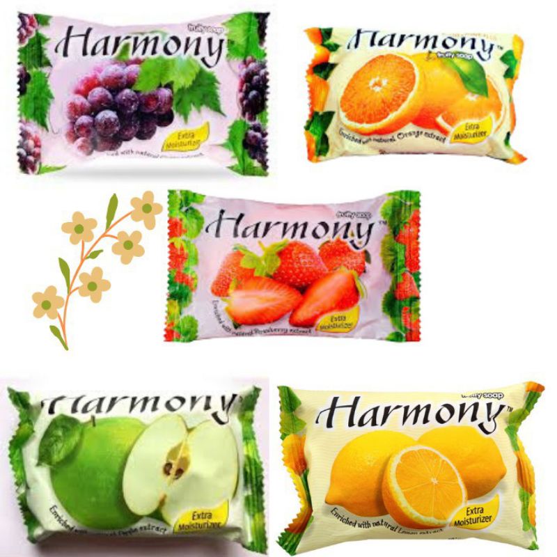 5 cục xà bông hương trái cây Harmony 75g