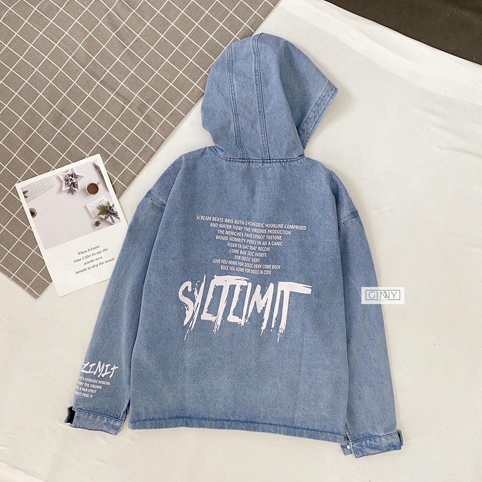 Áo Khoác Jean Phối TK SALTLIMIT | Chống Nắng Tốt | Basic | Freesize | Năng Động | Phong Cách Hàn Quốc | BigBuy360 - bigbuy360.vn