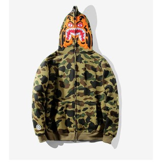 Aó khoác Bape Tiger màu xanh,jacket bape tiger xanh,áo khoác bape hổ xanh,áo khoác bape cá mập hổ màu xanh
