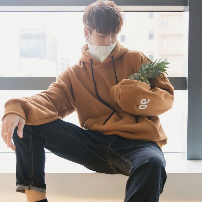 Áo Hoodie Dáng Rộng Cổ Tròn Thời Trang Mùa Thu Đông Hàn Quốc