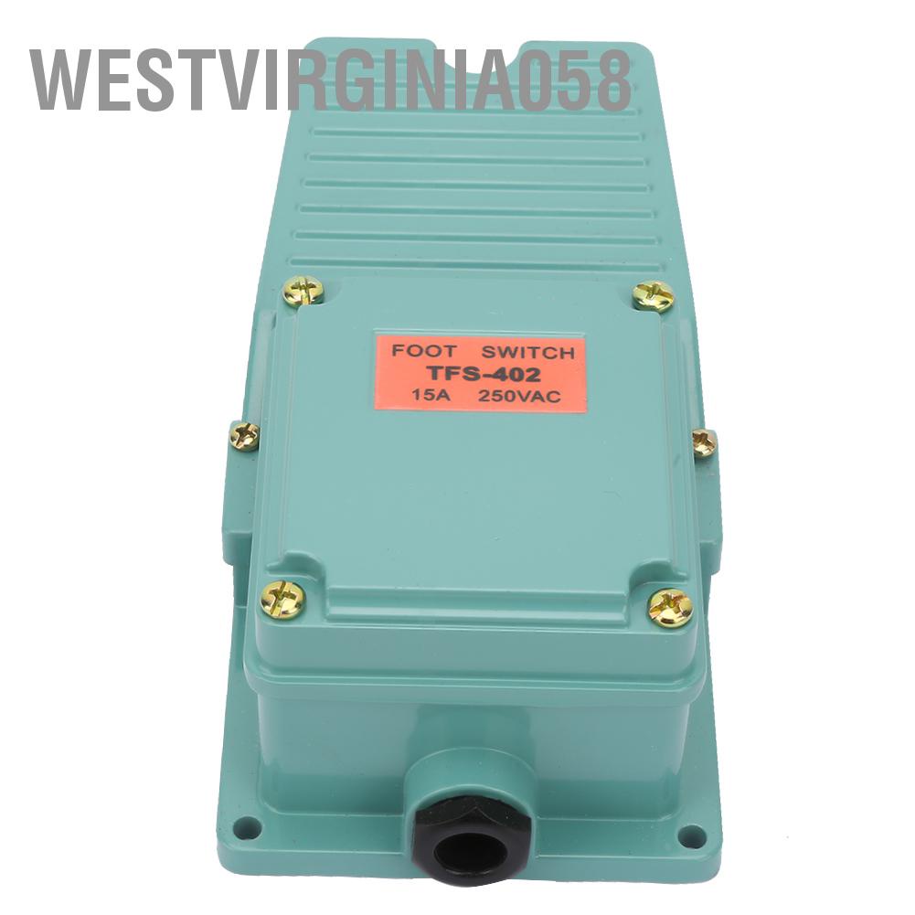 Có thể bán buôn AC 250V 15A 1NO 1NC Momentary Treadle Nonslip Aluminum Foot Pedal Switch TFS-402 Westvirginia058 Hàng giao ngay