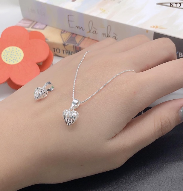 DÂY CHUYỀN NỮ MẶT TIM PHỒNG- VÒNG CỔ BẠC TA