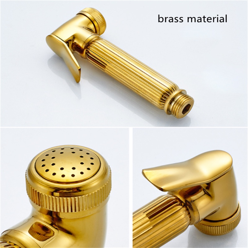 Firte Bộ Vòi Hoa Sen Nhà Tắm Vòi Hoa Sen Cầm Tay Bằng Đồng Màu Vàng Kim Sang Trọng Với Đế Đỡ Hai Đầu Ra Nước