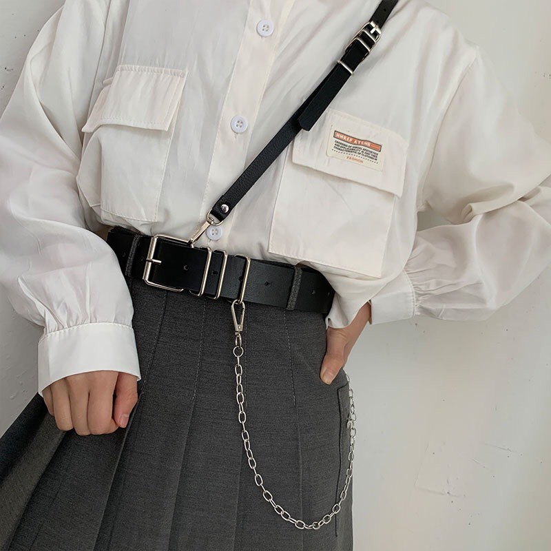 Thắt lưng thời trang nữ Thắt eo cao bồi vintage