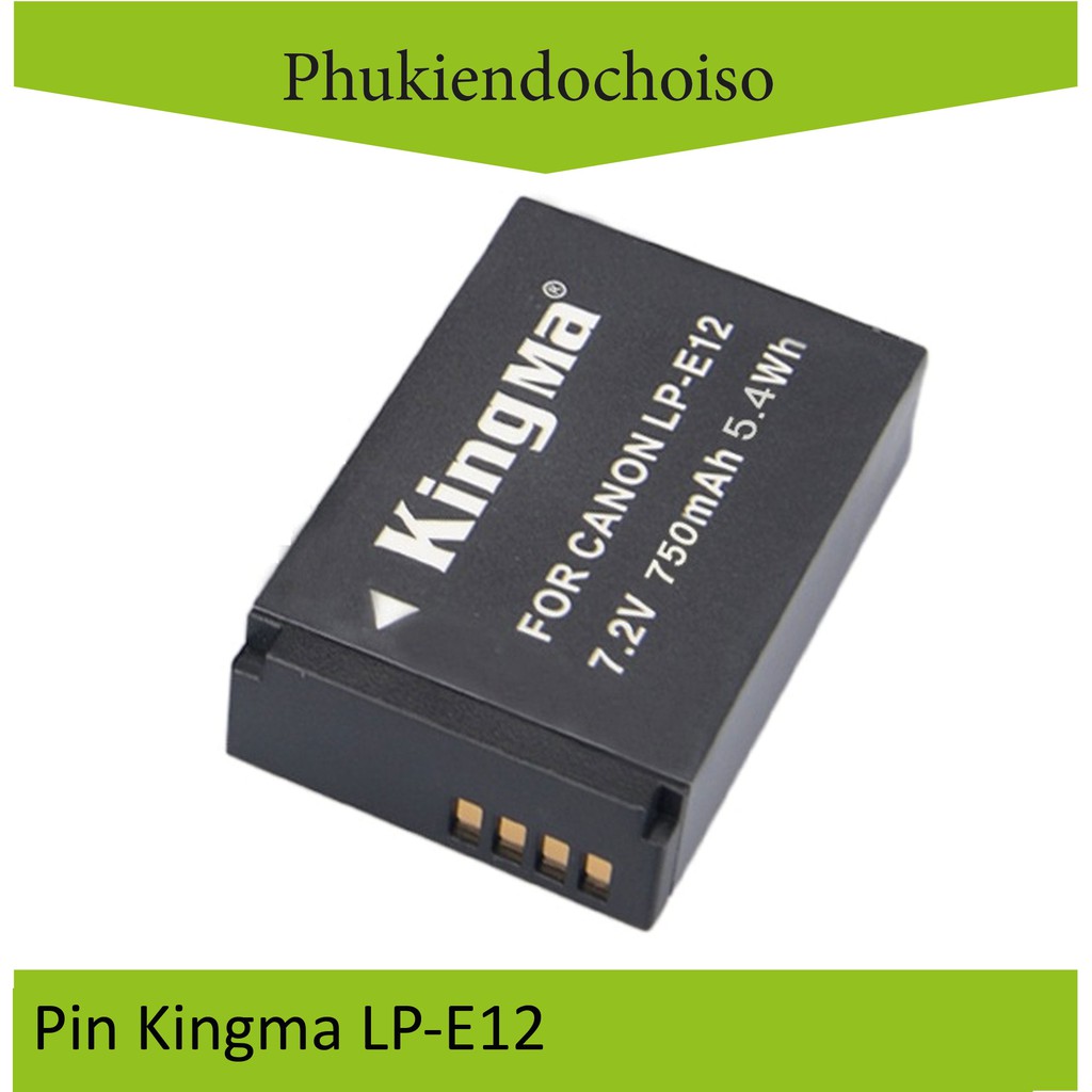 Bộ 1 pin 1 sạc Kingma cho Canon LP-E12 + Hộp đựng Pin, Thẻ nhớ