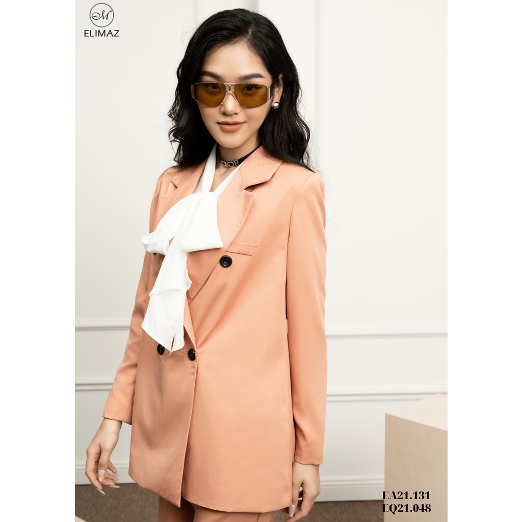 Áo vest nữ công sở ELIMAZ Blazer dài tay chất siêu nhẹ túi giả trước ngực