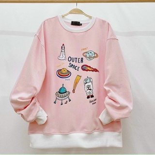 Áo Sweater in hình chất thun PE mểm mịn