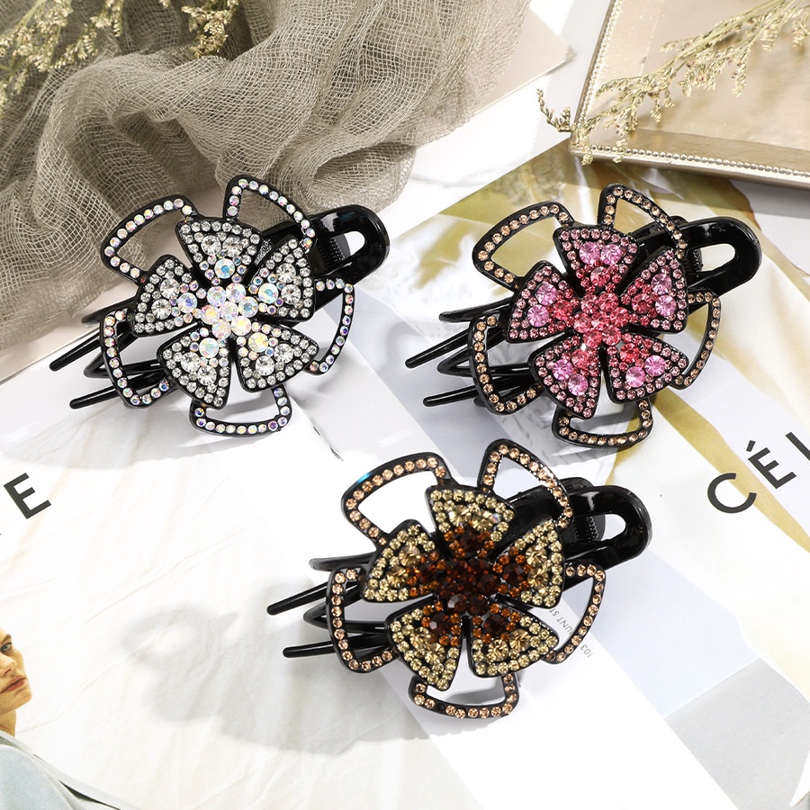 Kẹp tóc hình bướm đính đá toàn diện phong cách cổ điển dành cho nữ