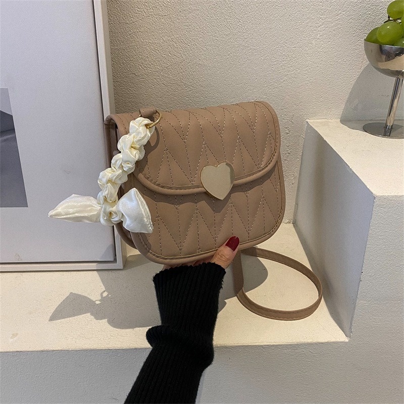 Túi Đeo Chéo Một Bên Vai Hình Vuông Nhỏ Màu Trơn Thêu Họa Tiết Phong Cách Mới NB00110 2022