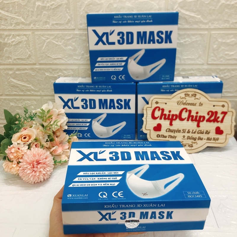 (Chính hãng) Hộp khẩu trang 3D mask Xuân Lai công nghệ Nhật
