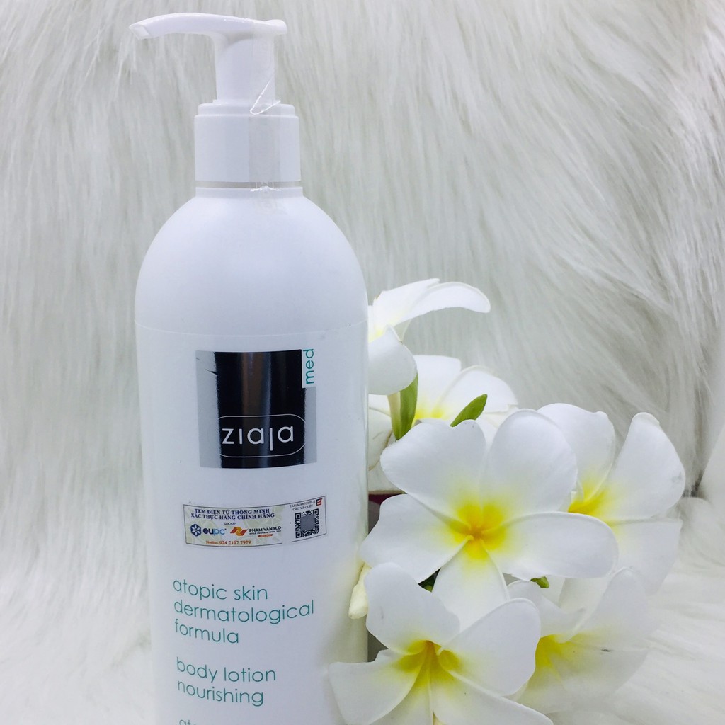 ✅[Chính Hãng] Nhũ Tương Mượt Da Toàn Thân Ziaja Med Atopic Skin Dermatological Formula Body Lotion Nourishing (400ml)