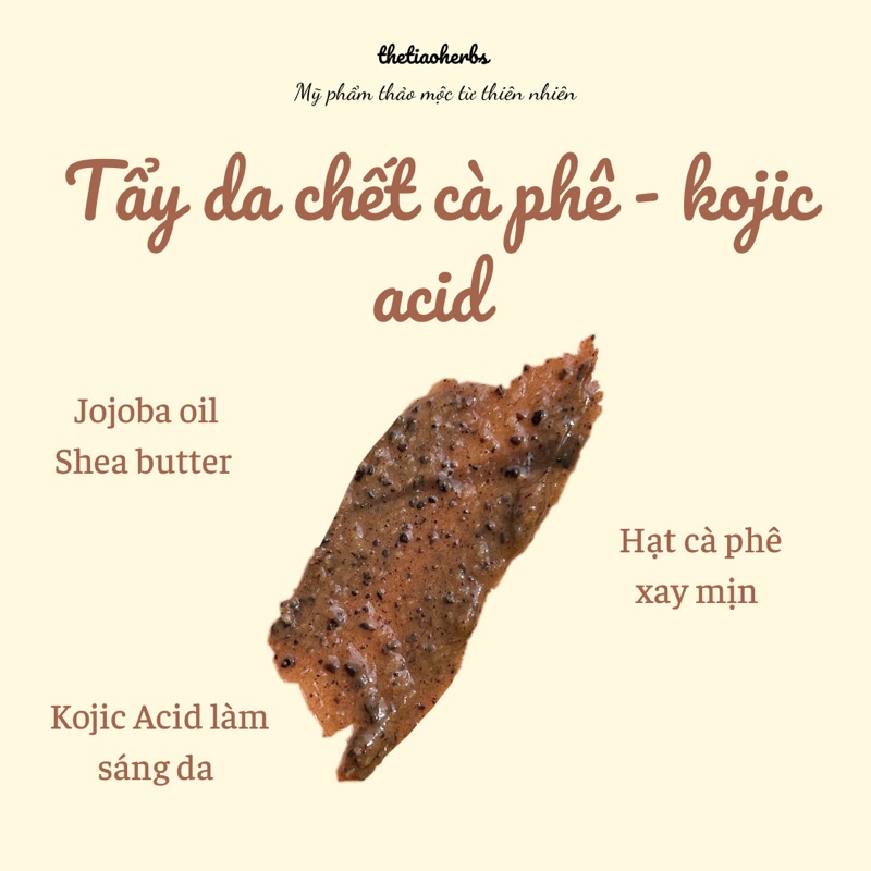 Tẩy da chết Cà phê - Scrub Coffee thetiaoherbs | BigBuy360 - bigbuy360.vn