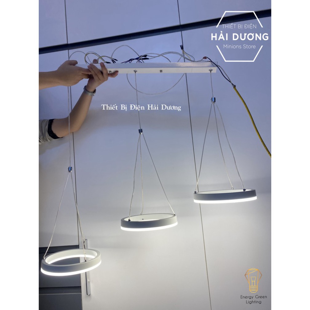 Đèn Thả Trang Trí - Đèn Thả Trần 3 Vòng Tròn TLVM20x3 Kiểu Dáng Hiện Đại - 3 Chế Độ Ánh Sáng - Phù Hợp Mọi Không Gian