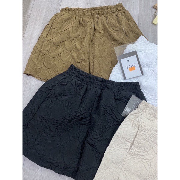 Quần Short Nữ Lưng Cao Quần Short Nữ Bigsize Ống Rộng Họa Tiết Hoa Hồng Dập Nổi QH221