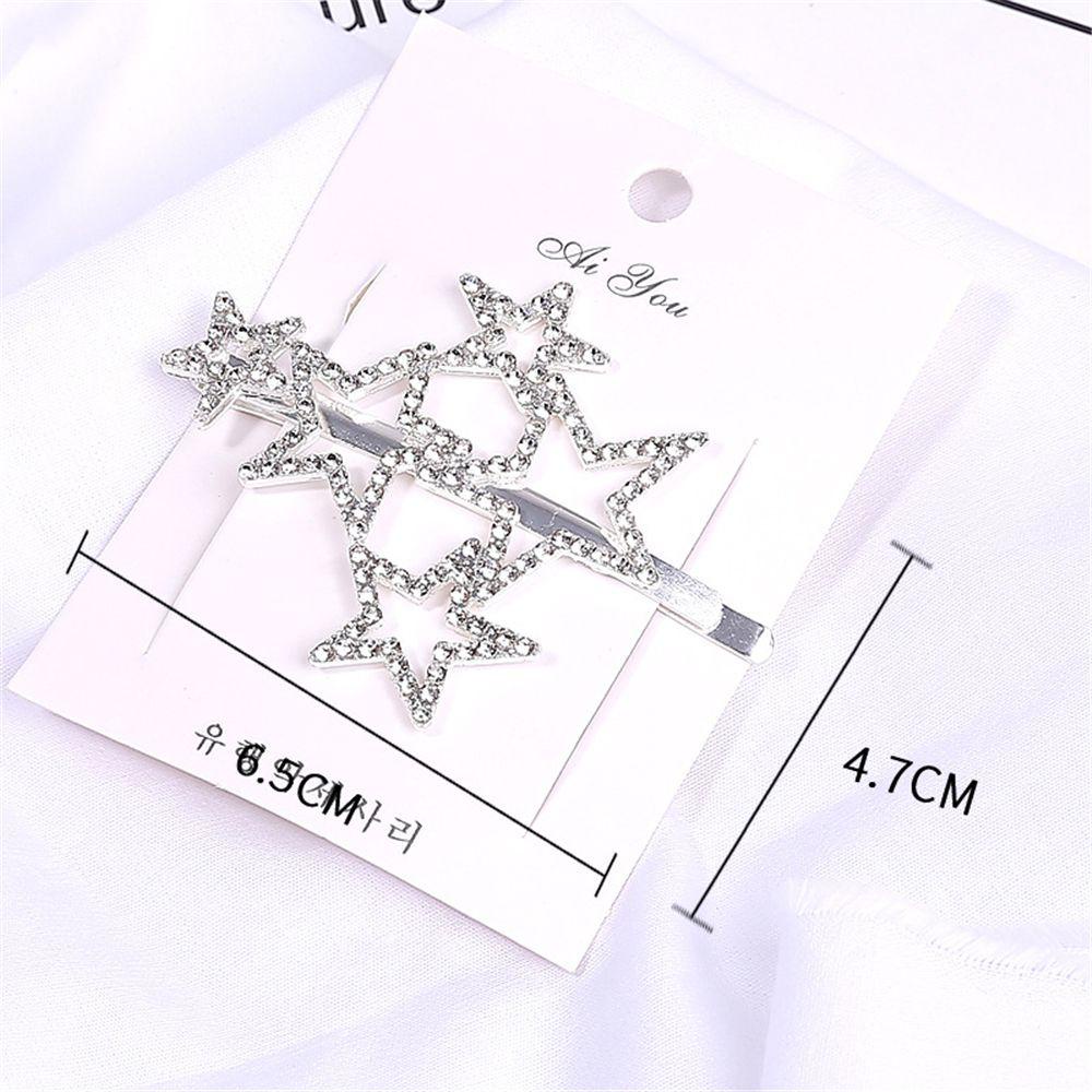 Kẹp Tóc Hình Ngôi Sao Năm Cánh Đính Đá Lấp Lánh Thời Trang Hàn Quốc