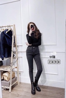 QUẦN JEAN TÚI ỐP CẠP CAO