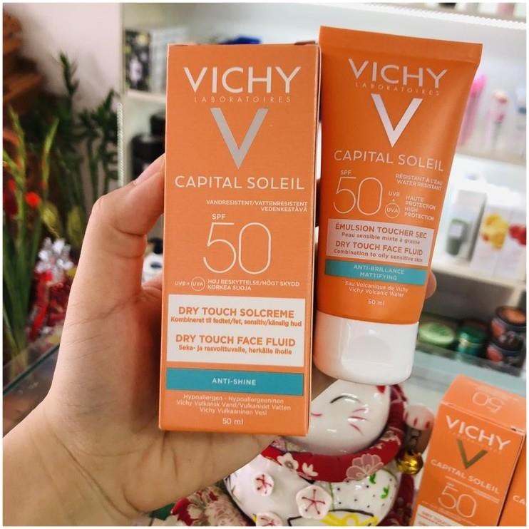 [Mẫu mới] Kem chống nắng Vichy Ideal Soleil Mattifying Dry Touch Face Fluid SPF 50