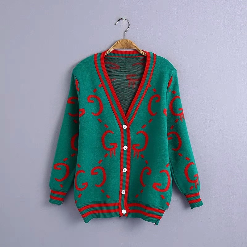 Áo khoác len cardigan cổ tim họa tiết mẫu mới