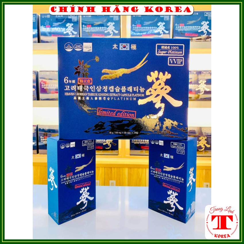 Thiên sâm đông trùng hạ thảo hàn quốc, hộp 180 viên - Hoàng thiên sâm thượng hạng tăng đề kháng, sức khỏe, phòng ung thư