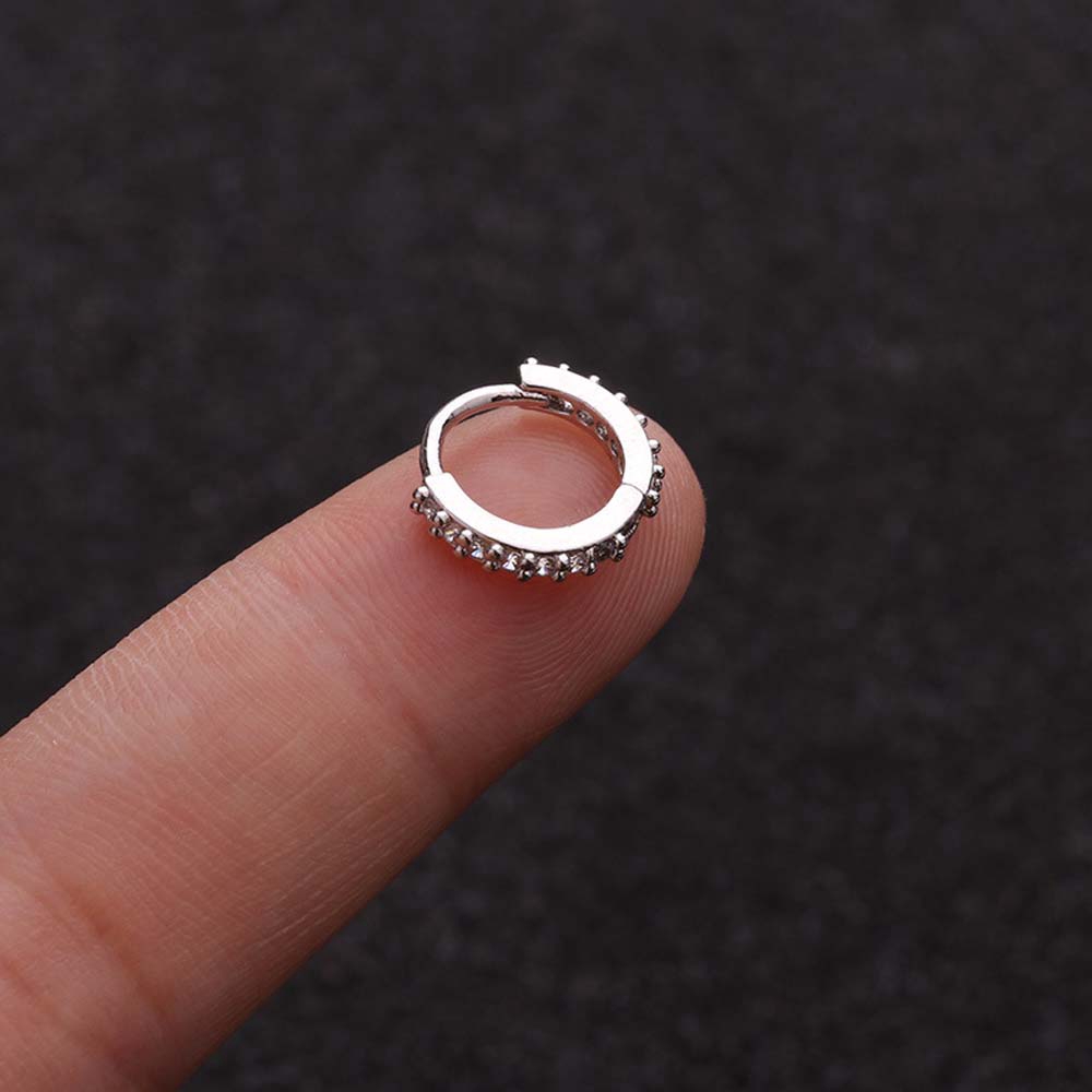 Khuyên Tai Dạng Vòng Màu Hoa Hồng 6 / 8mm