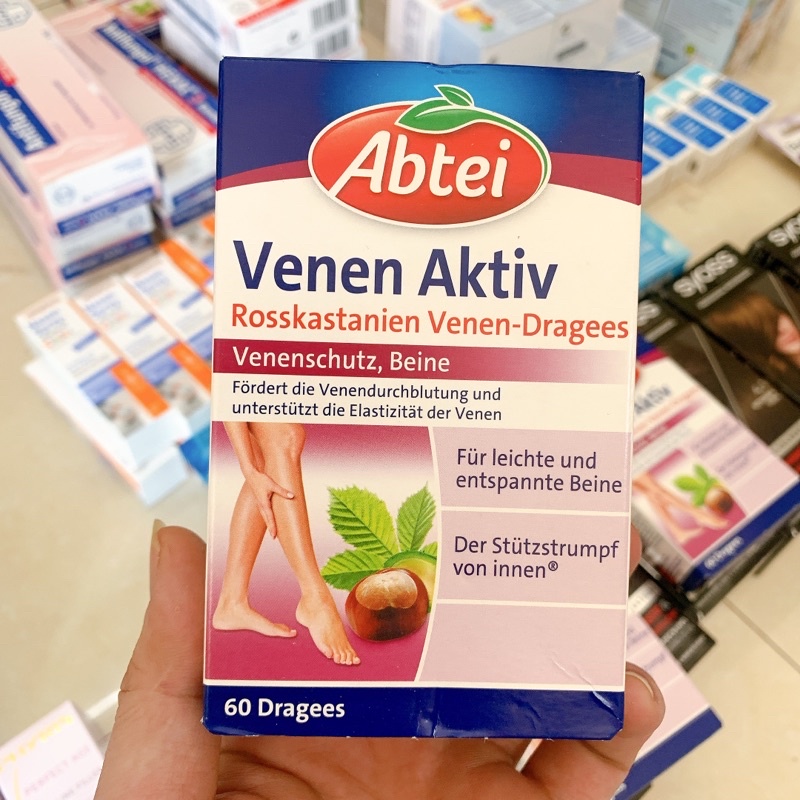 Viên uống giãn tĩnh mạch Abtei Venen Aktiv Dragees - Hộp 60 Viên